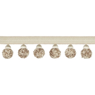 Opulent Pom Pom Fringe Champagne
