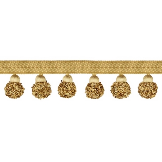 Opulent Pom Pom Fringe Gold