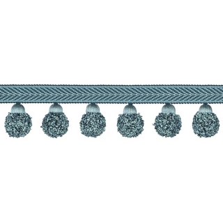 Opulent Pom Pom Fringe Teal