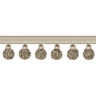 Opulent Pom Pom Fringe Bisque