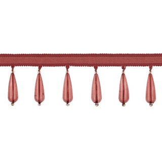Opulent Teardrop Fringe Rouge