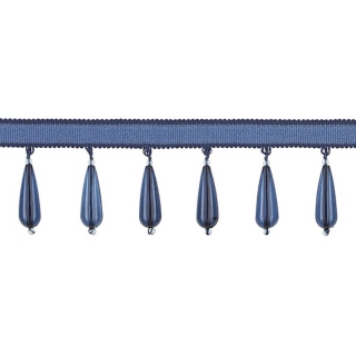 Opulent Teardrop Fringe Indigo