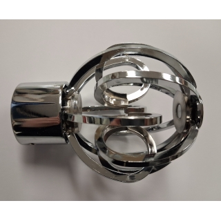 Pair of 35mm Circle Cage Finials Chrome