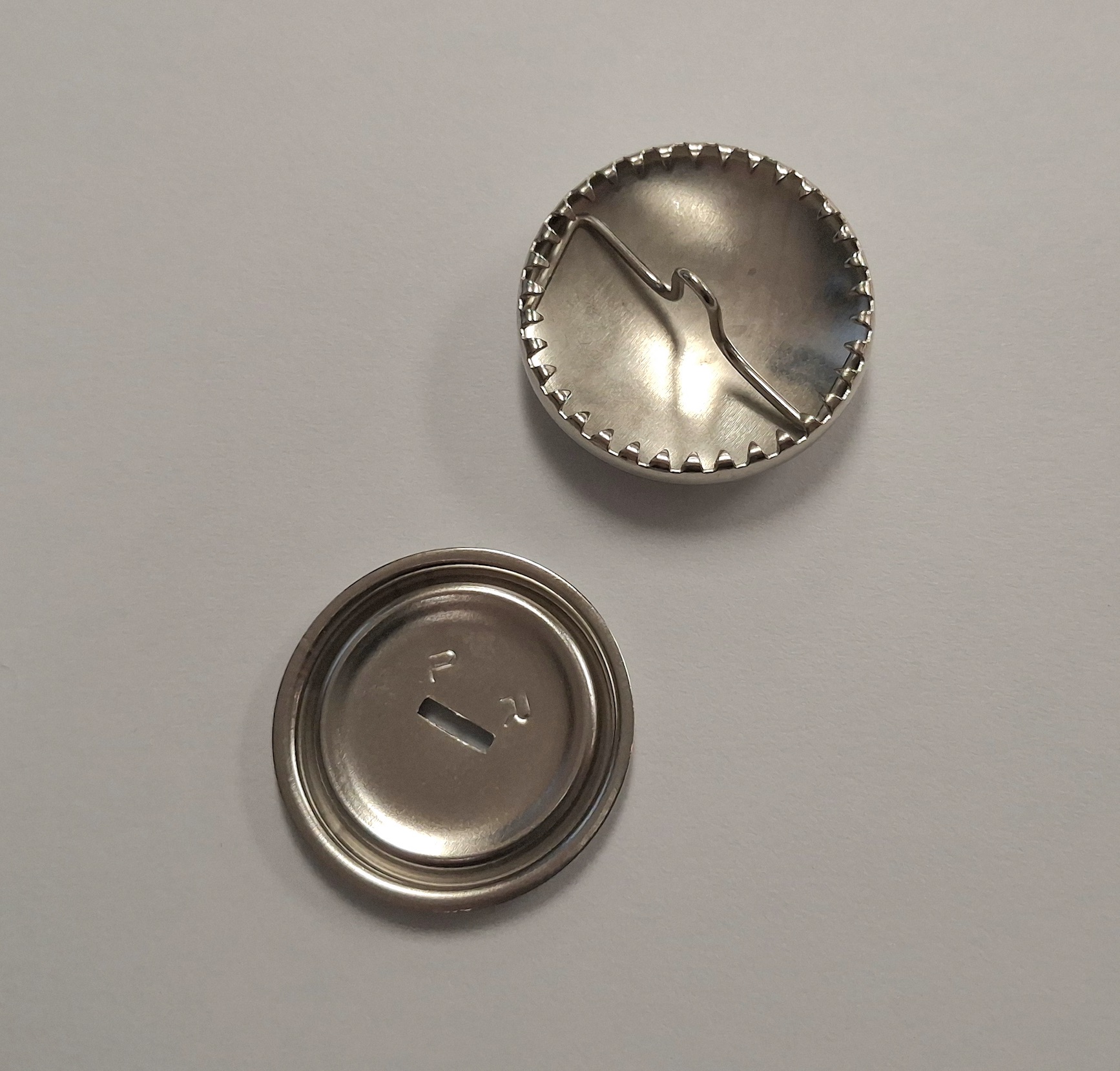 Silver Metal Cover Buttons