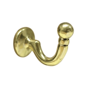 Brass ball large end tieback hook