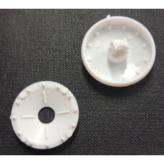 White Plastic Cover Buttons