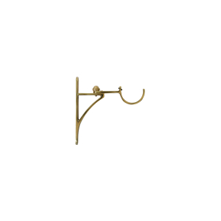 Two Adjustable Metal End Brackets for 48/50mm Pole Brass